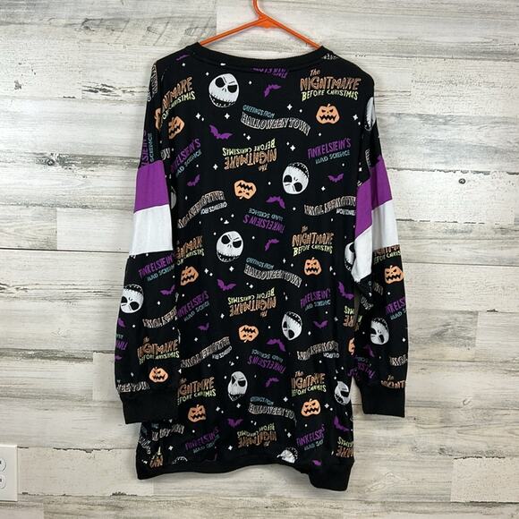 Disney The Nightmare Before Christmas Halloween Nightgown Long Sleeve Size 2X - Picture 3 of 6